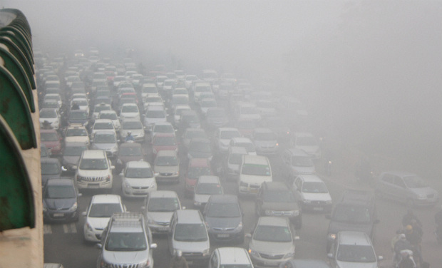 Vehicles stuck in a traffic jam at the fog-covered Delhi-Gurgaon National Highway in Gurgaon on Tuesday - PTI Vehicles stuck in a traffic jam at the fog-covered Delhi-Gurgaon National Highway in Gurgaon on Tuesday - PTI
